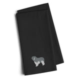 Caroline'S Treasures Bb3432Bktwe Polish Lowland Sheepdog Dog Black Embroidered Kitchen Towel (Set Of 2), 28 H X 19 W,
