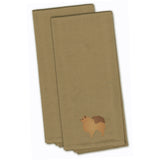 Caroline'S Treasures Bb3442Tntwe Pomeranian Tan Embroidered Kitchen Towel (Set Of 2), 28 X 19, Multicolor