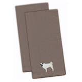 Caroline'S Treasures Bb3447Gytwe Pug Gray Embroidered Kitchen Towel (Set Of 2), 28 X 19, Multicolor