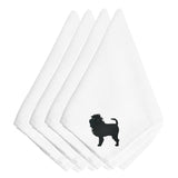 Caroline'S Treasures Bb3448Npke Affenpinscher Embroidered Napkins (Set Of 4), 20, Multicolor