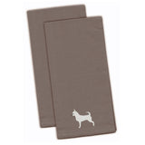 Caroline'S Treasures Bb3450Gytwe Chihuahua Gray Embroidered Kitchen Towel (Set Of 2), 28 X 19, Multicolor