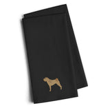 Caroline'S Treasures Bb3452Bktwe Shar Pei Merry Black Embroidered Kitchen Towel (Set Of 2), 28 H X 19 W, Multicolor