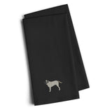 Caroline'S Treasures Bb3456Bktwe English Mastiff Black Embroidered Kitchen Towel (Set Of 2), 28 H X 19 W, Multicolor