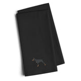 Caroline'S Treasures Bb3460Bktwe Doberman Pinscher Black Embroidered Kitchen Towel (Set Of 2), 28 H X 19 W, Multicolor