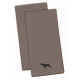 Caroline'S Treasures Bb3460Gytwe Doberman Pinscher Gray Embroidered Kitchen Towel (Set Of 2), 28 X 19, Multicolor