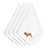 Caroline'S Treasures Bb3465Npke Neapolitan Mastiff Embroidered Napkins (Set Of 4), 20, Multicolor