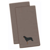 Caroline'S Treasures Bb3466Gytwe Rottweiler Gray Embroidered Kitchen Towel (Set Of 2), 28 X 19, Multicolor