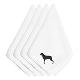 Caroline'S Treasures Bb3466Npke Rottweiler Embroidered Napkins (Set Of 4), 20, Multicolor