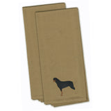 Caroline'S Treasures Bb3466Tntwe Rottweiler Tan Embroidered Kitchen Towel (Set Of 2), 28 X 19, Multicolor