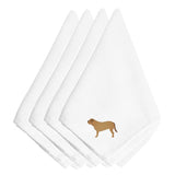 Caroline'S Treasures Bb3470Npke Dogue De Bordeaux Embroidered Napkins (Set Of 4), 20, Multicolor