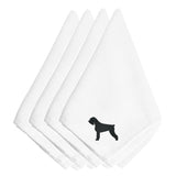 Caroline'S Treasures Bb3473Npke Giant Schnauzer Embroidered Napkins (Set Of 4), 20, Multicolor