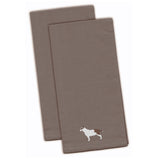 Caroline'S Treasures Bb3478Gytwe Bull Terrier Gray Embroidered Kitchen Towel (Set Of 2), 28 X 19, Multicolor
