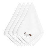 Caroline'S Treasures Bb3478Npke Bull Terrier Embroidered Napkins (Set Of 4), 20, Multicolor