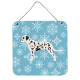Caroline'S Treasures Winter Snowflake Dalmatian Wall Or Door Hanging Prints Bb3483Ds66, 6 X 6, Multicolor