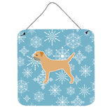 Caroline'S Treasures Winter Snowflake Border Terrier Wall Or Door Hanging Prints Bb3489Ds66, 6 X 6, Multicolor