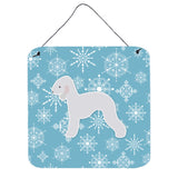 Caroline'S Treasures Winter Snowflake Bedlington Terrier Wall Or Door Hanging Prints Bb3494Ds66, 6 X 6, Multicolor