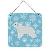 Caroline'S Treasures Winter Snowflake Spanish Water Dog Wall Or Door Hanging Prints Bb3515Ds66, 6 X 6, Multicolor