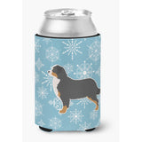 Caroline'S Treasures Winter Snowflake Bernese Mountain Dog Can Or Bottle Hugger Bb3519Cc, Can Hugger, Multicolor