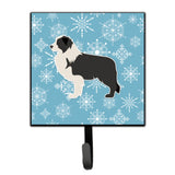Caroline'S Treasures Winter Snowflake Black Border Collie Leash Or Key Holder Bb3523Sh4, Small, Multicolor
