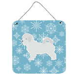 Caroline'S Treasures Winter Snowflake Maltese Wall Or Door Hanging Prints Bb3536Ds66, 6 X 6, Multicolor