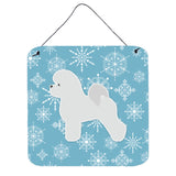 Caroline'S Treasures Winter Snowflake Bichon Frise Wall Or Door Hanging Prints Bb3545Ds66, 6 X 6, Multicolor
