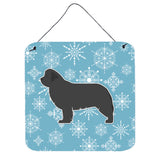 Caroline'S Treasures Winter Snowflake Newfoundland Wall Or Door Hanging Prints Bb3564Ds66, 6 X 6, Multicolor