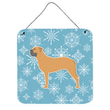 Caroline'S Treasures Winter Snowflake Bullmastiff Wall Or Door Hanging Prints Bb3571Ds66, 6 X 6, Multicolor