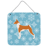 Caroline'S Treasures Winter Snowflake Basenji Wall Or Door Hanging Prints Bb3574Ds66, 6 X 6, Multicolor