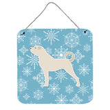 Caroline'S Treasures Winter Snowflake Anatolian Shepherd Wall Or Door Hanging Prints Bb3577Ds66, 6 X 6, Multicolor