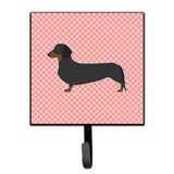 Caroline'S Treasures Dachshund Checkerboard Pink Leash Or Key Holder Bb3582Sh4, Small, Multicolor