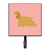 Caroline'S Treasures Cocker Spaniel Checkerboard Pink Leash Or Key Holder Bb3586Sh4, Small, Multicolor