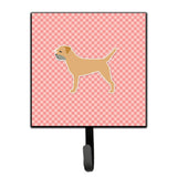 Caroline'S Treasures Border Terrier Checkerboard Pink Leash Or Key Holder Bb3589Sh4, Small, Multicolor