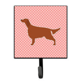 Caroline'S Treasures Irish Setter Checkerboard Pink Leash Or Key Holder Bb3593Sh4, Small, Multicolor