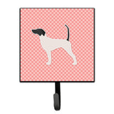 Caroline'S Treasures English Pointer Checkerboard Pink Leash Or Key Holder Bb3595Sh4, Small, Multicolor