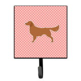 Caroline'S Treasures Golden Retriever Checkerboard Pink Leash Or Key Holder Bb3604Sh4, Small, Multicolor