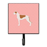 Caroline'S Treasures Greyhound Checkerboard Pink Leash Or Key Holder Bb3605Sh4, Small, Multicolor