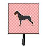 Caroline'S Treasures German Pinscher Checkerboard Pink Leash Or Key Holder Bb3613Sh4, Small, Multicolor