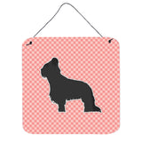 Caroline'S Treasures Briard Checkerboard Pink Wall Or Door Hanging Prints Bb3626Ds66, 6 X 6, Multicolor