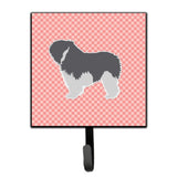 Caroline'S Treasures Polish Lowland Sheepdog Dog Checkerboard Pink Leash Or Key Holder Bb3632Sh4, Small, Multicolor