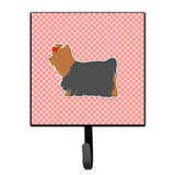Caroline'S Treasures Yorkshire Terrier Yorkie Checkerboard Pink Leash Or Key Holder Bb3634Sh4, Small, Multicolor
