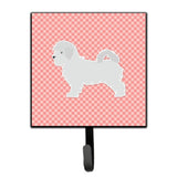 Caroline'S Treasures Maltese Checkerboard Pink Leash Or Key Holder Bb3636Sh4, Small, Multicolor