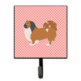 Caroline'S Treasures Pekingese Checkerboard Pink Leash Or Key Holder Bb3638Sh4, Small, Multicolor