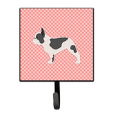 Caroline'S Treasures French Bulldog Checkerboard Pink Leash Or Key Holder Bb3641Sh4, Small, Multicolor