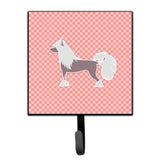 Caroline'S Treasures Chinese Crested Checkerboard Pink Leash Or Key Holder Bb3643Sh4, Small, Multicolor