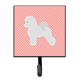 Caroline'S Treasures Bichon Frise Checkerboard Pink Leash Or Key Holder Bb3645Sh4, Small, Multicolor