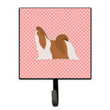 Caroline'S Treasures Shih Tzu Checkerboard Pink Leash Or Key Holder Bb3646Sh4, Small, Multicolor