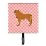 Caroline'S Treasures Leonberger Checkerboard Pink Leash Or Key Holder Bb3658Sh4, Small, Multicolor