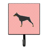 Caroline'S Treasures Doberman Pinscher Checkerboard Pink Leash Or Key Holder Bb3660Sh4, Small, Multicolor