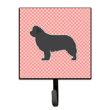 Caroline'S Treasures Newfoundland Checkerboard Pink Leash Or Key Holder Bb3664Sh4, Small, Multicolor