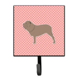 Caroline'S Treasures Neapolitan Mastiff Checkerboard Pink Leash Or Key Holder Bb3665Sh4, Small, Multicolor
